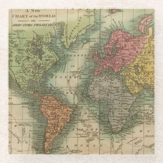 Wereld 4 glazen onderzetter (Voorkant)