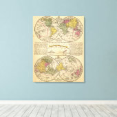 Wereld 5 canvas afdruk (Insitu (Houten vloer))