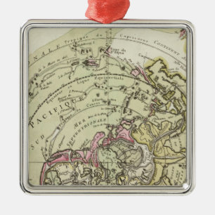 Wereld 6 metalen ornament
