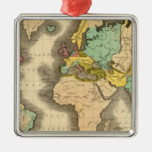 Wereld 6 metalen ornament