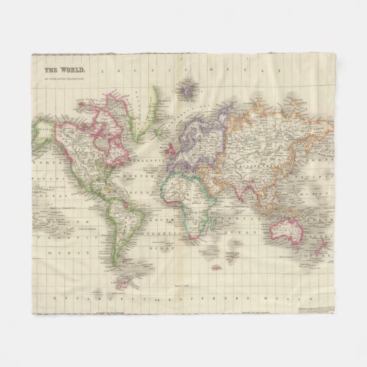 Wereld 9 fleece deken (Voorkant (Horizontaal))