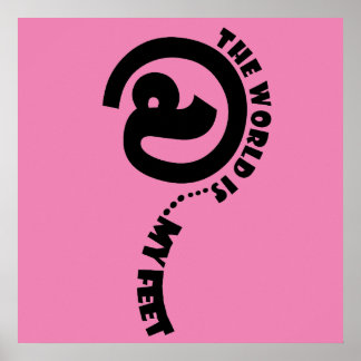 wereld aan mijn voeten gelukkig poster