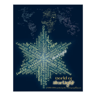 Wereld aan Starlight Poster Perfect Poster