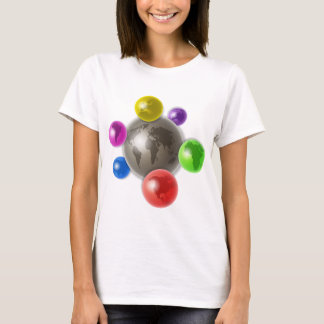 Wereld aan Wereldbollen T-shirt