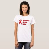 Wereld Aids Dag - Red Ribbon HIV T-shirt (Voorkant volledig)
