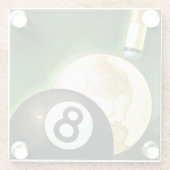 Wereld als blikvanger glazen onderzetter (Achterkant)