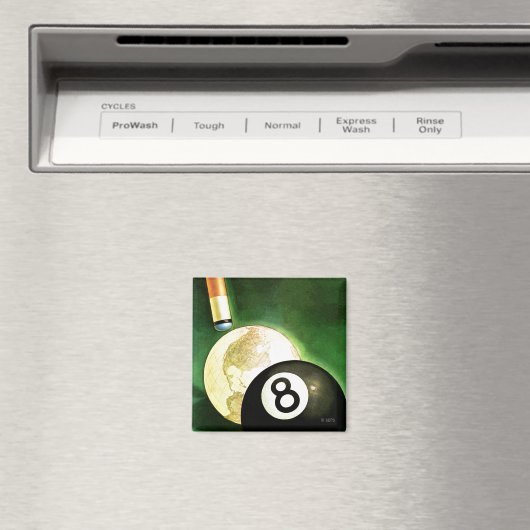 Wereld als blikvanger magneet (Insitu (Vaatwasser))