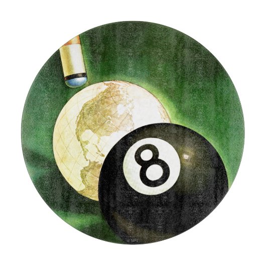 Wereld als blikvanger snijplank (Voorkant)