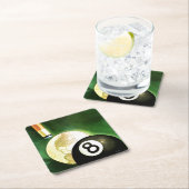 Wereld als blikvanger vierkante kartonnen onderzetter (Insitu)