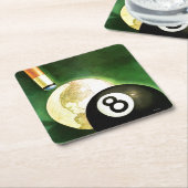 Wereld als blikvanger vierkante kartonnen onderzetter (Schuin)