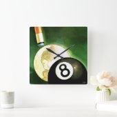 Wereld als blikvanger vierkante klok (Huis)