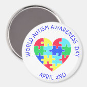 Wereld Autisme Bewustzijn Dag 2 April Magneet (Voorkant / Achterkant)