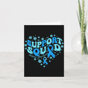 Wereld autisme bewustzijn dag support squad lint kaart