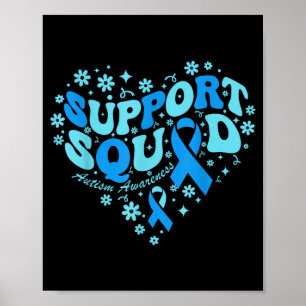 Wereld autisme bewustzijn dag support squad lint poster