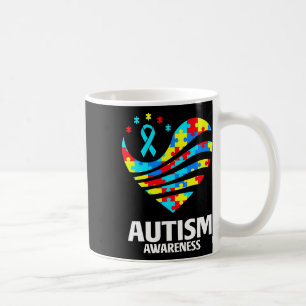 Wereld Autisme Bewustzijn Puzzel Stukken Hart Auti Koffiemok