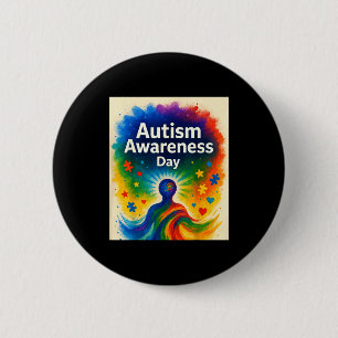 Wereld autisme bewustzijnsdag 2 april ronde button 5,7 cm