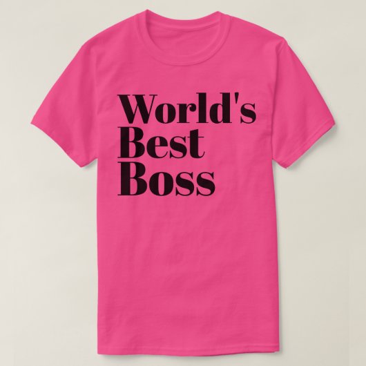 Wereld Beste Baas T-shirt (Design voorkant)