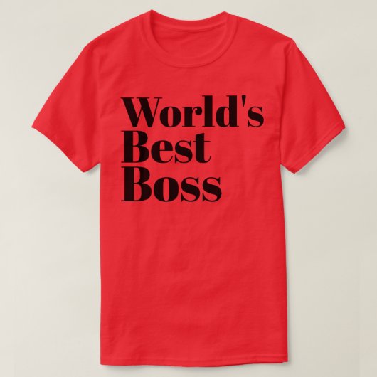Wereld Beste Boss T-shirt (Design voorkant)
