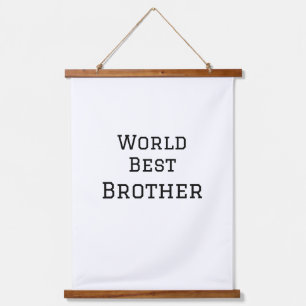 Wereld beste broer voeg naam tekst sport tekst een hangend wandkleed