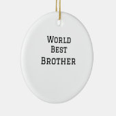 Wereld beste broer voeg naam tekst sport tekst een keramisch ornament (Rechts)