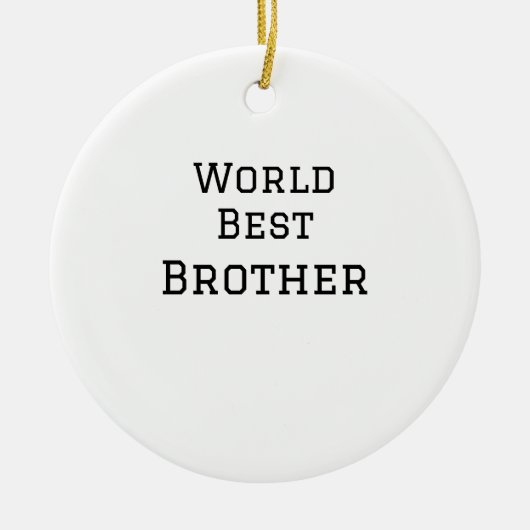 Wereld beste broer voeg naam tekst sport tekst een keramisch ornament (Voorkant)