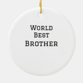 Wereld beste broer voeg naam tekst sport tekst een keramisch ornament (Achterkant)