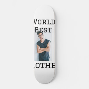 Wereld beste broer voeg naam tekst sport tekst een skateboard
