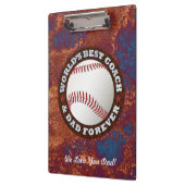 Wereld Beste coach en pap 1 Afbeelding Klembord (Links)