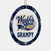 Wereld Beste Grampy Grandfather Gift Keramisch Ornament (Rechts)