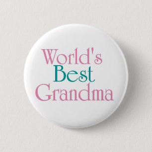 Wereld Beste grootmoeder 3 Ronde Button 5,7 Cm