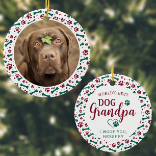 Wereld Beste hond opa schildert afdrukken foto van Keramisch Ornament