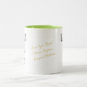 Wereld beste kerstvaders dag dag van vader tweekleurige koffiemok (Center)