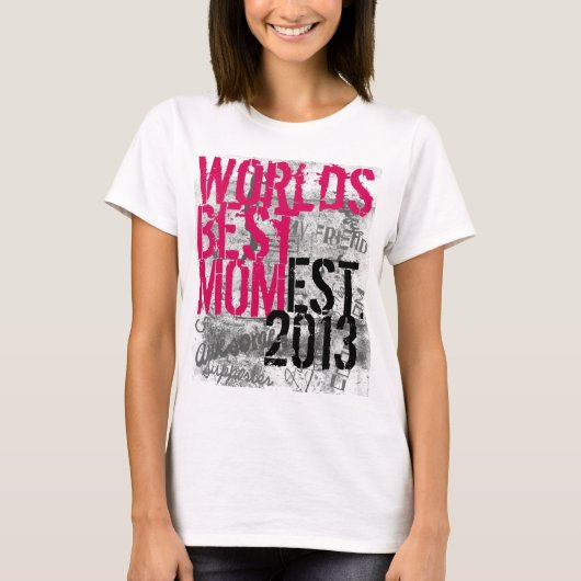 Wereld Beste mama Graffiti T-shirt (Voorkant)