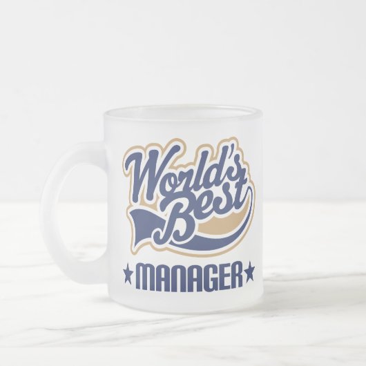 Wereld Beste Manager Matglas Koffiemok (Links)