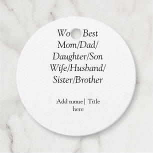 Wereld beste moeder echtgenoot vrouw vader dochter bedankjes labels