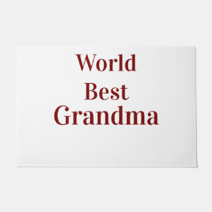 Wereld beste oma grootmoeder grootouders roze n deurmat