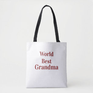 Wereld beste oma grootmoeder grootouders roze n draagtas