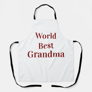 Wereld beste oma grootmoeder grootouders roze n schort