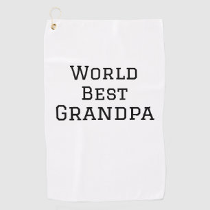 Wereld beste opa voeg naam tekst sport tekst eenvo golfhanddoek