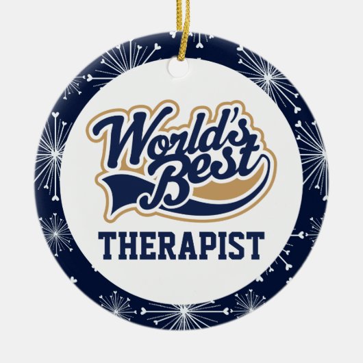 Wereld beste therapeutische cadeau keramisch ornament (Voorkant)