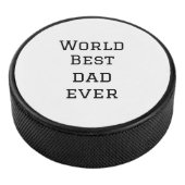 Wereld beste vader ooit dikke naam tekst sport tek hockey puck (3/4)
