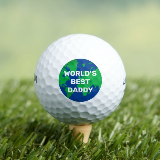 Wereld beste vaderdag Wereld Wereldbol Golfballen (Insitu Shirt)