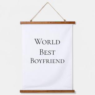 Wereld beste vriend echtgenoot man Valentijnsdag m Hangend Wandkleed