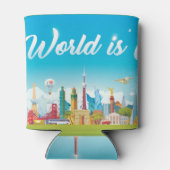 Wereld Bezienswaardigheden: Reis Set Blikjeskoeler (Achterkant)