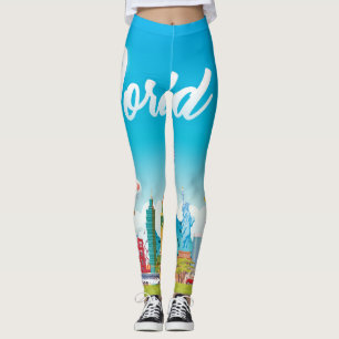 Wereld Bezienswaardigheden: Reis  Set Leggings