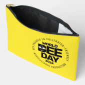 Wereld Bijendag Geel Zwart Pollinator Etui (Open)