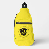 Wereld Bijendag Geel Zwart Pollinator Sling Bag (Voorkant)
