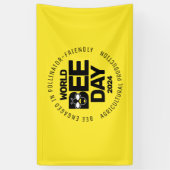 Wereld Bijendag Geel Zwart Pollinator Spandoek (Verticaal)