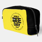 Wereld Bijendag Geel Zwart Pollinator Toilettasje (Rechterhoek)