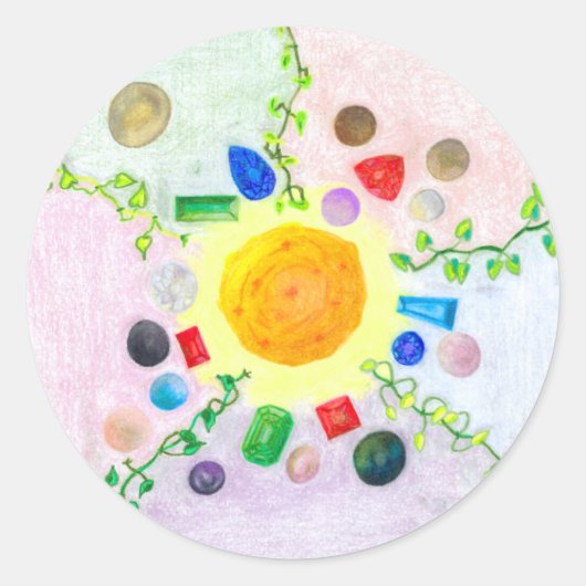 Wereld binnen Pareltjes en parelaars Ronde Sticker (Voorkant)